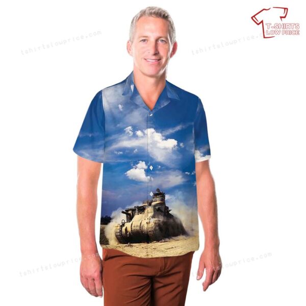 US Army M3 Lee In WW2 Hawaiian Shirt US Army M3 Lee In WW2 Hawaiian Shirt