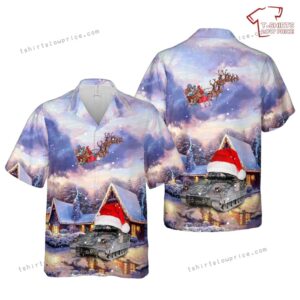 US Army M3A3 Bradley Fire Support Team Vehicle Christmas Hawaiian Shirt