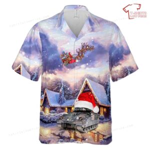 US Army M3A3 Bradley Fire Support Team Vehicle Christmas Hawaiian Shirt