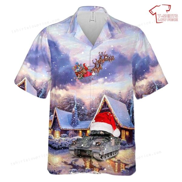US Army M3A3 Bradley Fire Support Team Vehicle Christmas Hawaiian Shirt US Army M3A3 Bradley Fire Support Team Vehicle Christmas Hawaiian Shirt
