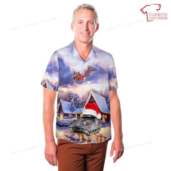 US Army M3A3 Bradley Fire Support Team Vehicle Christmas Hawaiian Shirt US Army M3A3 Bradley Fire Support Team Vehicle Christmas Hawaiian Shirt