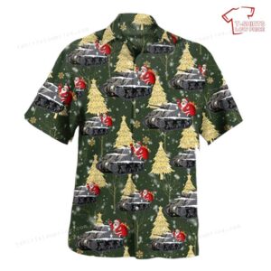 US Army M4 Sherman Christmas Hawaiian Shirt