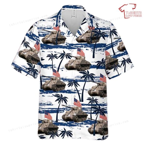 US Army M4A3(76)W HVSS, 4th Of July Hawaiian Shirt