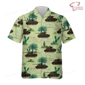 US Army M4A3E2(76) Jumbo from the 37th Tank Battalion, 4th Armored Division Hawaiian Shirt