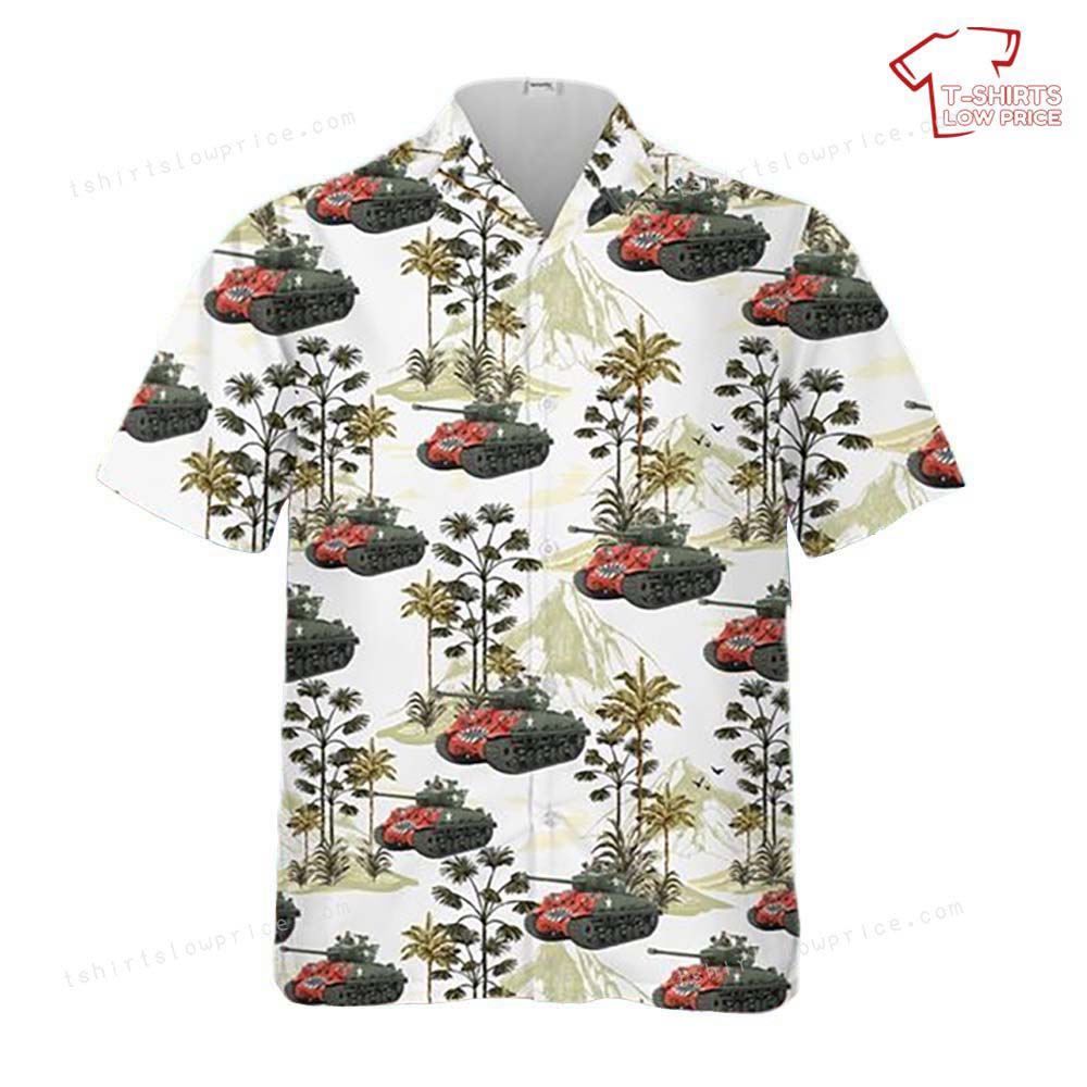 US Army M4A3E8 Easy Eight Sherman Hawaiian Shirt 2 US Army M4A3E8 Easy Eight Sherman Hawaiian Shirt 2
