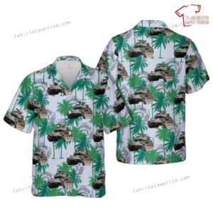 US Army M24 Chaffee Tank Hawaiian Shirt