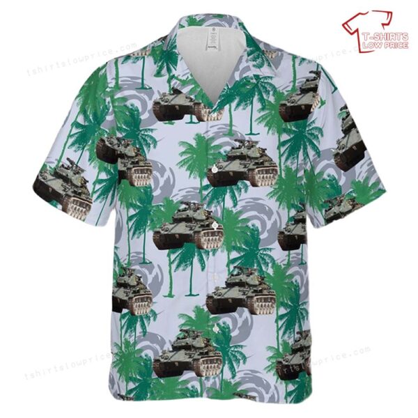 US Army M24 Chaffee Tank Hawaiian Shirt US Army M24 Chaffee Tank Hawaiian Shirt