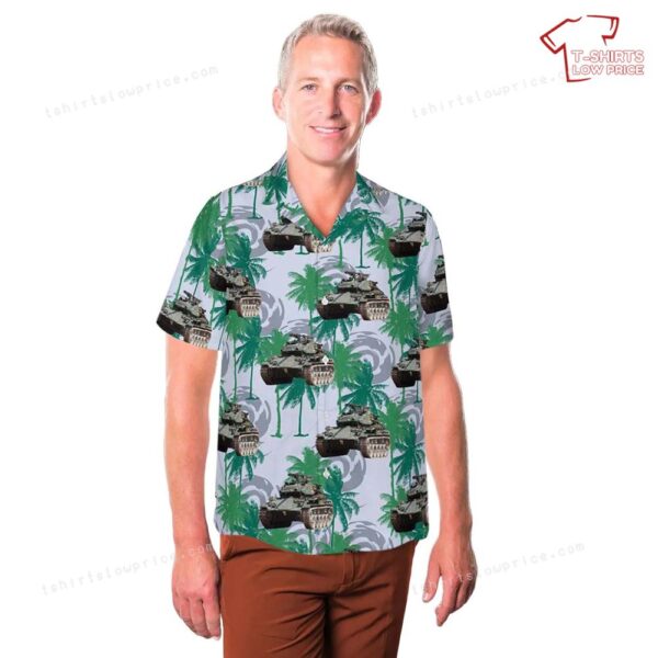 US Army M24 Chaffee Tank Hawaiian Shirt US Army M24 Chaffee Tank Hawaiian Shirt