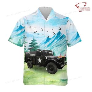 US Army M37 Gun Truck Daughter of Darkness Hawaiian Shirt
