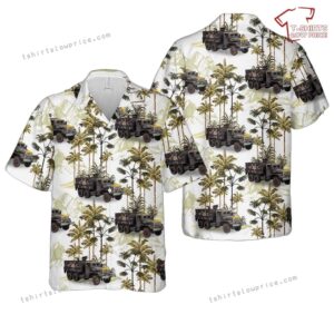 US Army M54 Gun Truck BLACK WIDOW Hawaiian Shirt