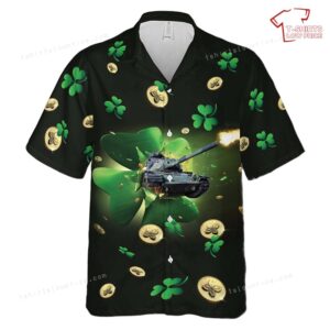 US Army M60 Main Battle Tank, Patrick’s Day Hawaiian Shirt