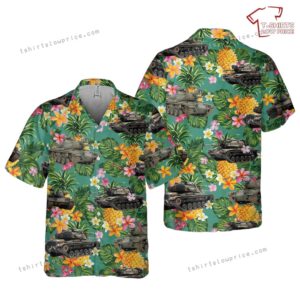 US Army M60A1 Tank Pocket Hawaiian Shirt