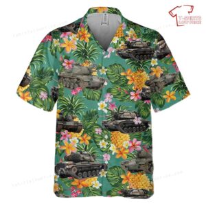 US Army M60A1 Tank Pocket Hawaiian Shirt