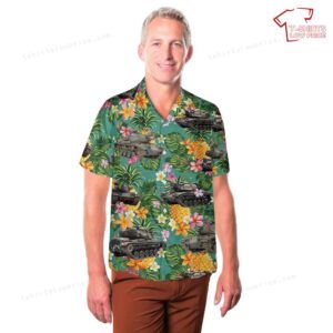 US Army M60A1 Tank Pocket Hawaiian Shirt 3