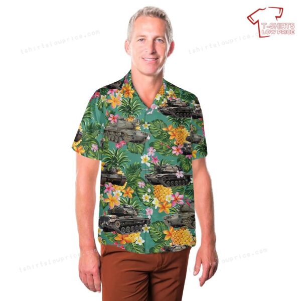US Army M60A1 Tank Pocket Hawaiian Shirt