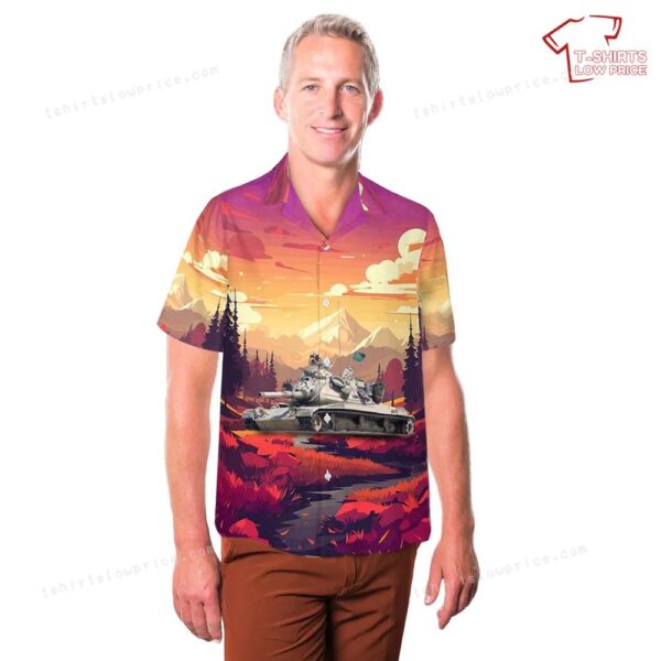 US Army M60A3 main battle tank from Company A, 2nd Battalion, 70th Armor, 24th Infantry Division Hawaiian Shirt US Army M60A3 main battle tank from Company A, 2nd Battalion, 70th Armor, 24th Infantry Division Hawaiian Shirt