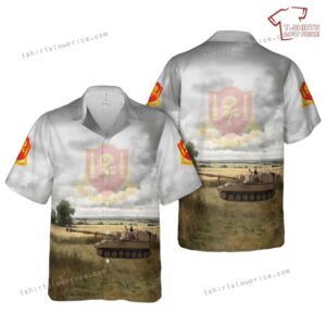 US Army M109A6 Paladin Howitzer Bravo Battery, 3rd Battalion, 29th Field Artillery Regiment, 4th Infantry Division Hawaiian Shirt
