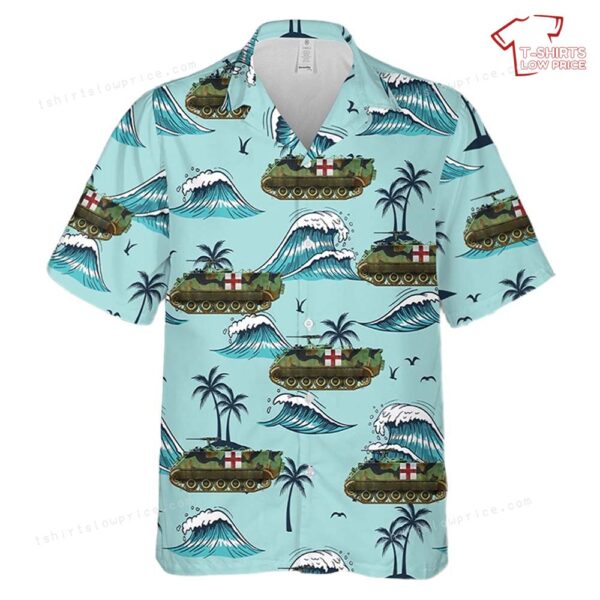 US Army M113A2 ambulance, 1980s Hawaiian Shirt US Army M113A2 ambulance, 1980s Hawaiian Shirt