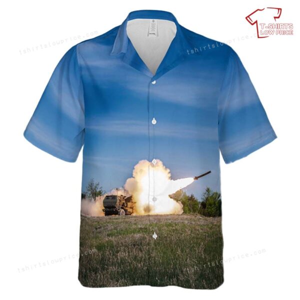 US Army M142 HIMARS 1st Battalion 14th Field Artillery Hawaiian Shirt US Army M142 HIMARS 1st Battalion 14th Field Artillery Hawaiian Shirt