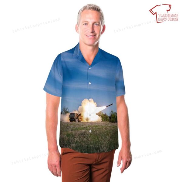 US Army M142 HIMARS 1st Battalion 14th Field Artillery Hawaiian Shirt US Army M142 HIMARS 1st Battalion 14th Field Artillery Hawaiian Shirt