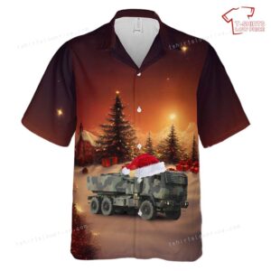 US Army M142 HIMARS 3-27 FAR (ABN) Christmas Hawaiian Shirt