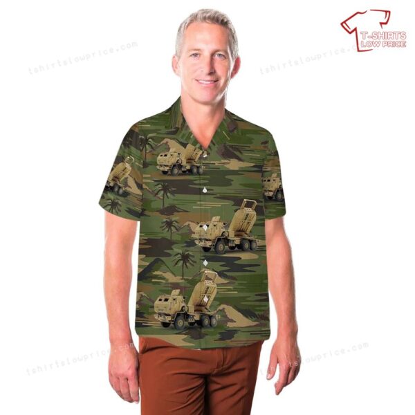 US Army M142 HIMARS Desert Hawaiian Shirt US Army M142 HIMARS Desert Hawaiian Shirt