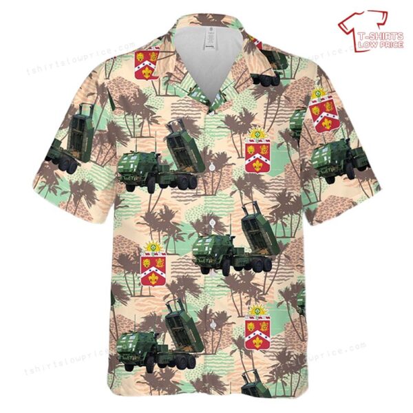 US Army M142 HIMARS Of 5th Battalion, 3rd Field Artillery Regiment, 17th Field Artillery Brigade Hawaiian Shirt US Army M142 HIMARS Of 5th Battalion, 3rd Field Artillery Regiment, 17th Field Artillery Brigade Hawaiian Shirt