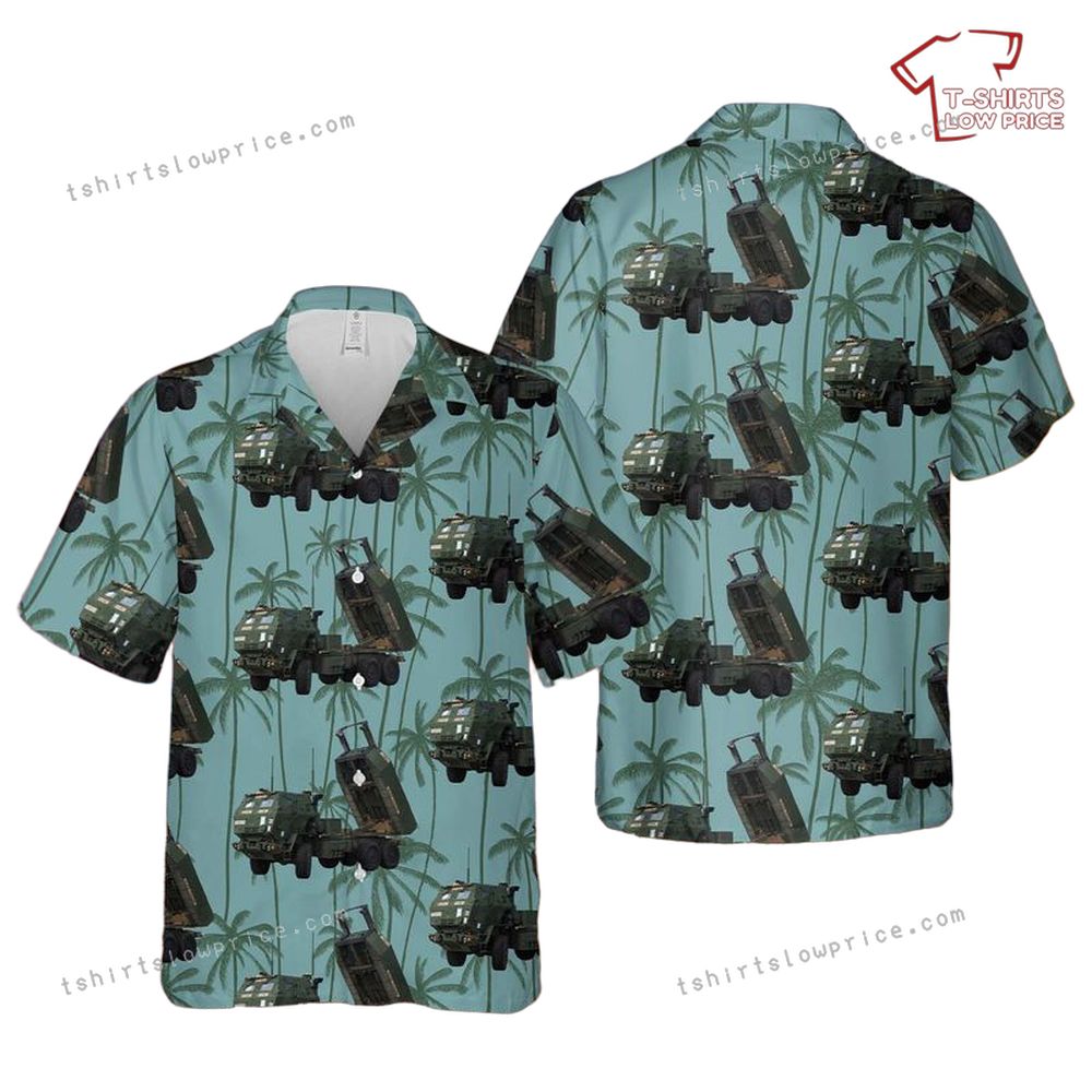 US Army M142 HIMARS Of 17th Field Artillery Brigade Hawaiian Shirt US Army M142 HIMARS Of 17th Field Artillery Brigade Hawaiian Shirt 1