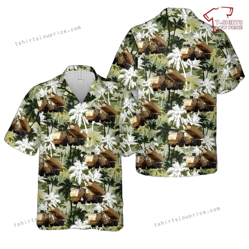 US Army M142 HIMARS Of 75th Field Artillery Brigade Hawaiian Shirt US Army M142 HIMARS Of 75th Field Artillery Brigade Hawaiian Shirt 1