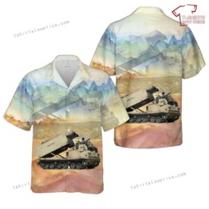 US Army M270A1 Multiple Launch Rocket System 2nd Brigade Combat Team, 1st ID National Training Center Hawaiian Shirt