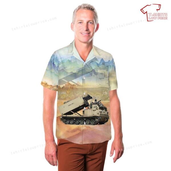 US Army M270A1 Multiple Launch Rocket System 2nd Brigade Combat Team, 1st ID National Training Center Hawaiian Shirt