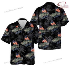 US Army M1129 Stryker Mortar Carrier, 4th Of July Hawaiian Shirt US Army M1129 Stryker Mortar Carrier, 4th Of July Hawaiian Shirt