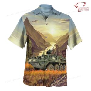 US Army M1130 Command Vehicle (CV) Hawaiian Shirt