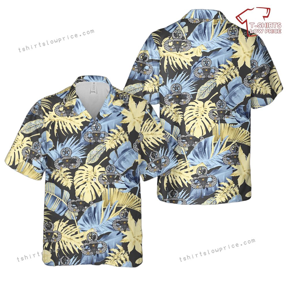 US Army Master Jump Wings With 3 Combat Jumps Hawaiian Shirt US Army Master Jump Wings With 3 Combat Jumps Hawaiian Shirt 1