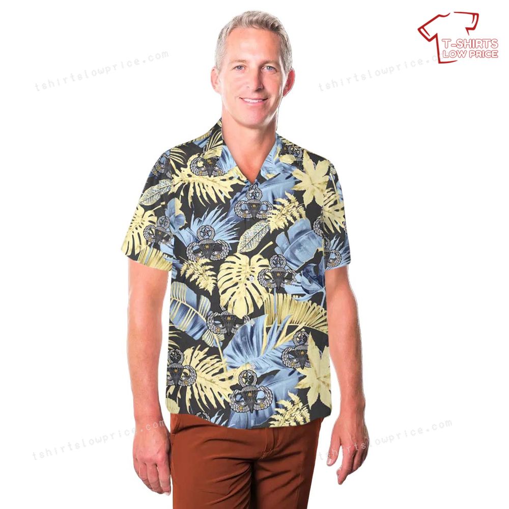 US Army Master Jump Wings With 3 Combat Jumps Hawaiian Shirt 3 US Army Master Jump Wings With 3 Combat Jumps Hawaiian Shirt 3