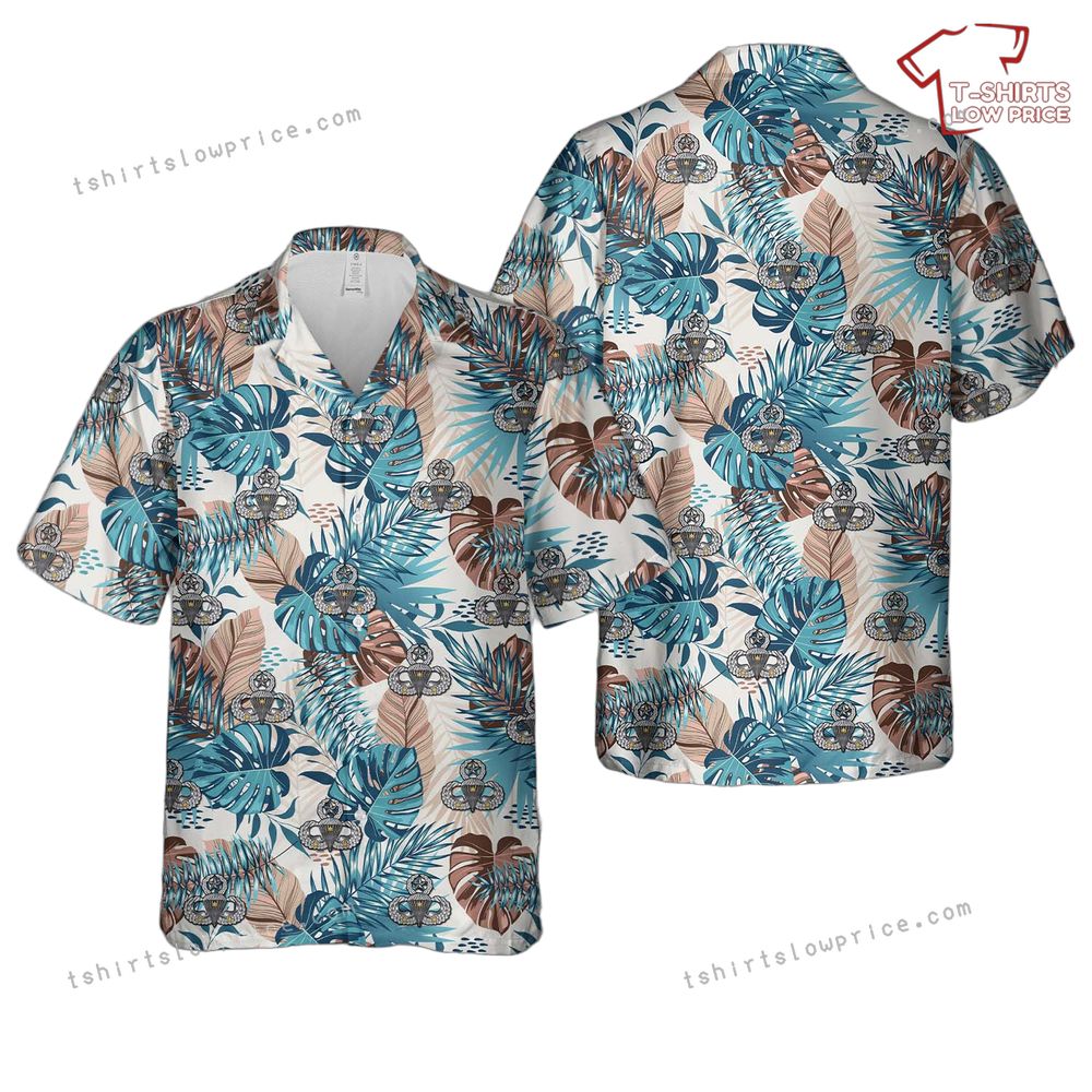 US Army Master Jump Wings with 3 Combat stars Hawaiian Shirt US Army Master Jump Wings with 3 Combat stars Hawaiian Shirt 1