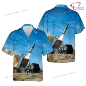 US Army MGM-140 ATACMS Being Launched By An M270 Multiple Launch Rocket System Hawaiian Shirt