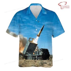 US Army MGM-140 ATACMS Being Launched By An M270 Multiple Launch Rocket System Hawaiian Shirt