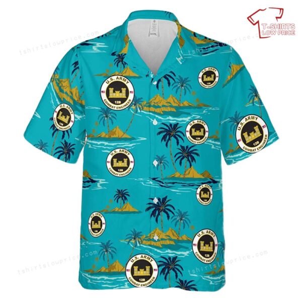 US Army MOS 12B Combat Engineer Hawaiian Shirt US Army MOS 12B Combat Engineer Hawaiian Shirt