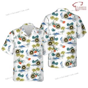 US Army MOS 14S AVENGER Crewmember Hawaiian Shirt
