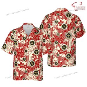 US Army MOS 15R AH-64 Attack Helicopter Repairer Hawaiian Shirt