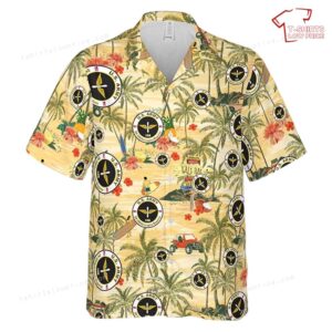 US Army MOS 15S OH-58-D Helicopter Repairer Hawaiian Shirt