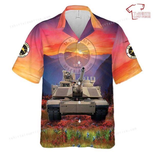 US Army MOS 19K M1A1 Abram Hawaiian Shirt