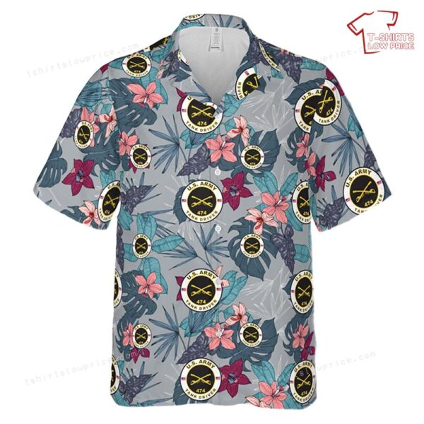 US Army MOS 474 Tank Driver Hawaiian Shirt US Army MOS 474 Tank Driver Hawaiian Shirt