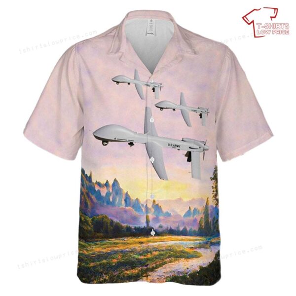 US Army MQ-1C Warrior UAV Hawaiian Shirt