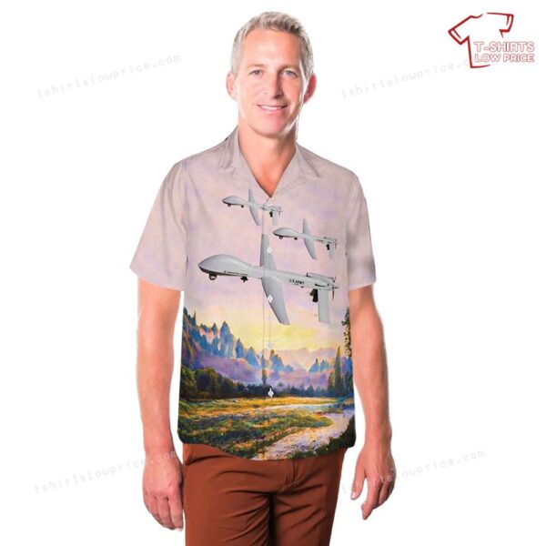 US Army MQ-1C Warrior UAV Hawaiian Shirt