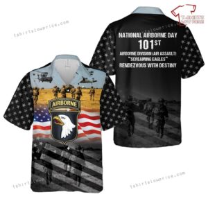 US Army National Airbone Day 101st Airborne Division Hawaiian Shirt NLSI0606PD03 US Army National Airbone Day 101st Airborne Division Hawaiian Shirt NLSI0606PD03