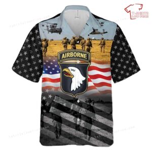 US Army National Airbone Day 101st Airborne Division Hawaiian Shirt NLSI0606PD03