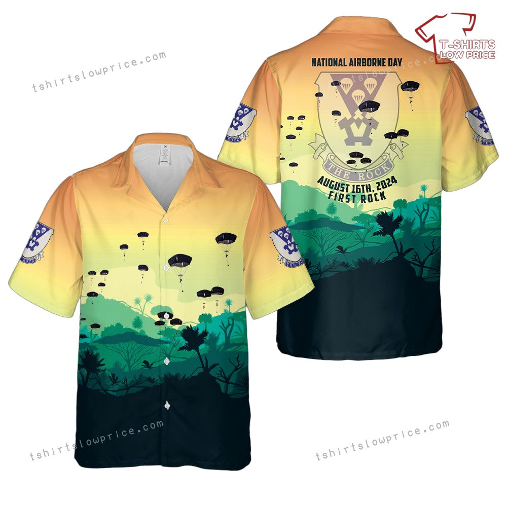 US Army National Airborne Day 2024, 1st Battalion, 503rd Infantry, 173rd Airborne Hawaiian Shirt US Army National Airborne Day 2024 1st Battalion 503rd Infantry 173rd Airborne Hawaiian Shirt 1