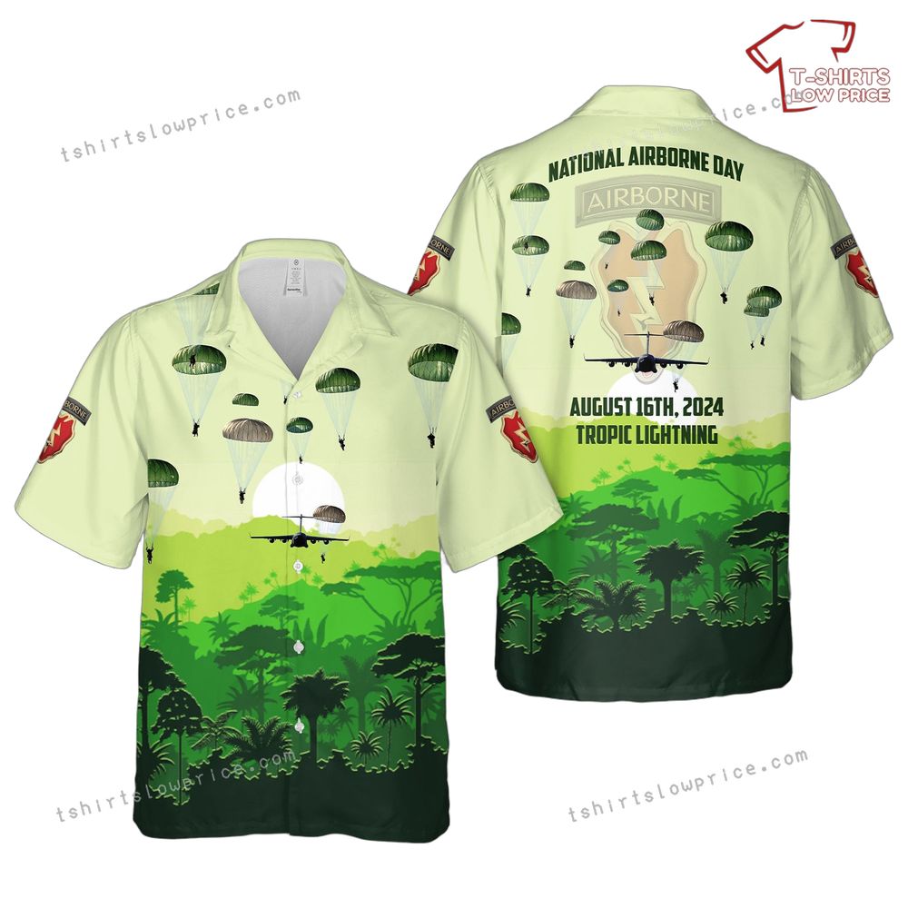 US Army National Airborne Day 2024, 4th Brigade Combat Team (Airborne) 25th Infantry Division Hawaiian Shirt US Army National Airborne Day 2024 4th Brigade Combat Team Airborne 25th Infantry Division Hawaiian Shirt 1